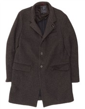 Fay Mens Overcoat UK 40 Large Grey Wool EH62 picture