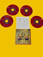 Beethoven Kreutzer Heifetz Moiseiwitsch 4 Red Vinyl Records 45 RPM RCA WDM 1612 picture