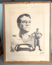 Vintage 1976 George Reeves Superman Lithograph B. Morgen Apple Arts Ltd. picture