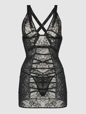NWT Frederick’s Of Hollywood Women’s Dahlia Lace And Strappy Chemise Size XL picture