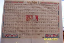 Pope Poster Giant Size (35x23) Features All 263 Popes From St.Peter-John Paul II picture