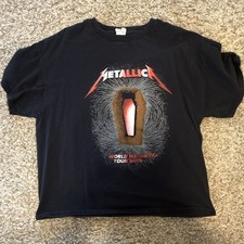 Metallica World Magnetic Tour 2009 Black T-Shirt Size XL Original picture