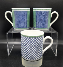 Set of 3 Mugs ~ Villeroy & Boch ~ Switch 3 ~  2 Costa & 1 Castell ~ Blue & Green picture