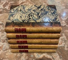 Book Set Jonas Lie Leather Marbled Antique Vintage Norway Denmark Home Library picture