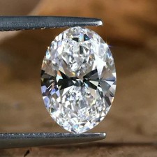 Loose 5.00 CT Oval Cut Lab Grown CVD Diamond Natural D Color VVS1 Certified picture