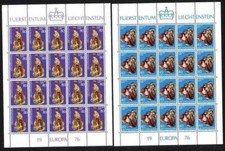 Liechtenstein 1976: Mi.-Nr.:642+43 Sheet picture