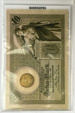 1896 German (Prussia) Empire Wilhelm II 10-Marks Gold-plated Coin REPLICA - S2 picture