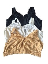 Breezies Soft Support Lace Wirefree Bras 1X Set of 3 Basics UltimAir Romantic picture