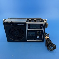 Vintage Panasonic RF-1080 AM/FM PSB 3-Band Portable Radio Black TESTED picture