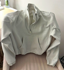 lululemon Scuba 1/2 Zip Fleece Pullover Sweatshirt Pockets Gray Size 6 picture