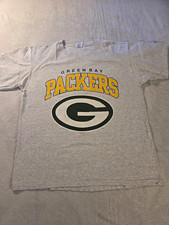 Vintage Starter Green Bay Packers NFL Football Gray T-Shirt Official Men's L picture