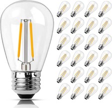 6-100 Pack S14 Plastic LED String Lights Bulbs Outdoor E26 Replacement 2W Bulbs picture
