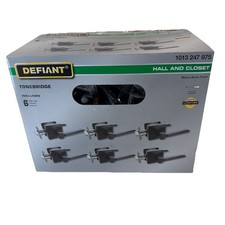 6 Defiant Tonebridge Matte Black Hall and Closet Door Lever Passage Door 6 Pack picture
