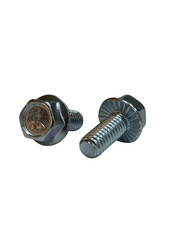 (100 Pcs) 5/16-18x3/4 Grade 5 Hex Serrated Flange Bolts Screws (FT) Zinc Clear picture