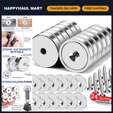 12 Pack Strong Neodymium Cup Magnets 70+ Lbs Holding Power Rare Earth Magnets picture