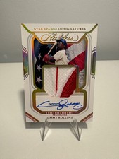 2023 Panini Flawless Star Spangled Signatures Jimmy Rollins Gold /10 Patch Auto picture