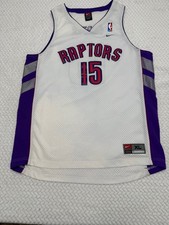 Nike Team HO01-HBS Vintage NBA Toronto Raptors Vince Carter #15 XL White Jersey picture