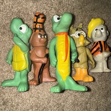 Lot Of 5 Vintage Walt Kelly POGO Possum Comic Vinyl Doll Figures Set 1969 picture