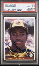 1984 Donruss Tony Gwynn PSA 8 CARD and PSA 10 AUTO picture