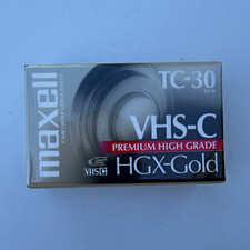 NEW Maxell TC-30 VHS-C Camcorder Tape HGX-Gold Premium High Grade Sealed picture