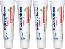 (4 Pack) Hydrocortisone Maximum Strength Anti-Itch Cream 1% W/Aloe, Intensive Fo picture