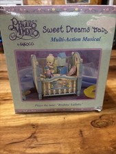 Enesco Precious Moments Crib Music Box Heaven Bless You Brahms Lullaby picture