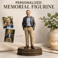 Personalized Memorial Resin Figurine From Photo Hand Painted Keepsake picture