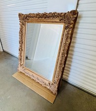 Monumental Vintage Italian Baroque / Rococo Revival Gilt Mirror Large 50.5x62.5 picture