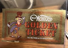 WILLY WONKA 1971 GOLDEN TICKET GIVEN OUT AT SELECT THEATERS DURING ITS ORIG. RUN picture