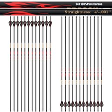 sanlida Dragon 10 100% Pure Carbon Hunting Arrows for Compound Bow, Olympic-G... picture
