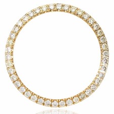 Natural Diamond 10K Yellow Gold Bezel Rolex Datejust Watch 26mm 31mm 34mm 36mm picture