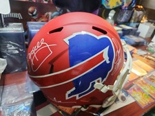 Jim Kelly, Thurman Thomas, Andre Reed Signed Buffalo Bills Helmet picture
