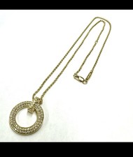Genuine Tiffany & Co. Necklace T1 Circle Pendant 0.65ctw Diamond 18K Yellow Gold picture
