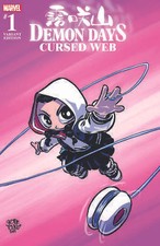 Demon Days Cursed Web #1 Exclusive Skottie Young Spider-Gwen Variant Marvel 2021 picture