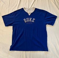 Nike Duke Blue Devils NCAA Fan Shirt T-Shirt Blue White Team Colors picture