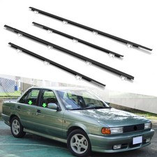 4PCS Window Sweep Weatherstrips For 1991-1994 NISSAN DATSUN SUNNY B13 SENTRA US picture