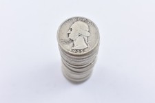 (40) 1932-1939 Washington Quarters ROLL Average Circ $10 Face 1930's picture
