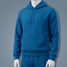 Mackage Men's Blue Krystain Double-face Jersey Hoodie Size S picture