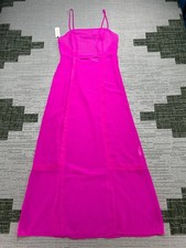 Anthropologie Dress Womens 4 Pink Blouson Midi New  picture