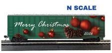 N Scale - Value Trains USA USAN10403 - Boxcar - Merry Christmas 2026 Scheme picture