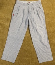 Vintage 80s Carrera Jeans 630 Striped Trousers Made in Italy Deadstock Men 34 picture