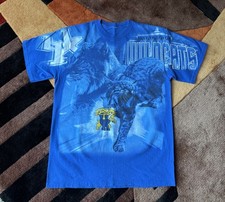 Vintage Y2K University Of Kentucky Wildcats AOP Wrap Around Graphic Shirt Fits L picture