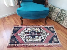 2x4 Medium Vintage Carpet Rug Handmade Front Door Rug, Corridor Rug Cushion Rug picture