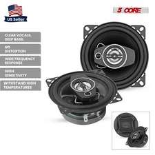 5Core Coaxial Car Door Speakers 4” Pair 250W 4Ohm 2 Way Woofer Audio w Tweeter picture