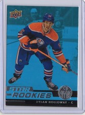 2022-23 Upper Deck NHL Star Rookie - Dylan Holloway #22 Blue (RC) Oilers Fire picture