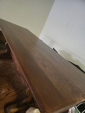 Old Charm Antique Oak Wood Rectangular Coffee Table Brown 42x19x24 in picture