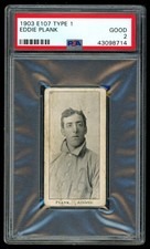 1903 E107 Breisch-Williams Eddie Plank PSA 2 HOF RC ROOKIE Baseball Card picture