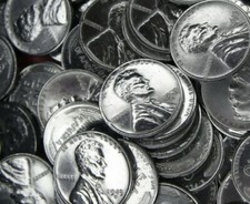 1943 Wheat Lincoln Head 3 Penny Steel P D S 3 Cent Collection AU/BU Detail picture