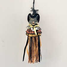 Johana Parker Bethany Lowe Black Cat Eavesdrop Tassel Halloween Ornament Retired picture