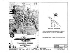 Photo:Auburn NY 1857 Flat Iron Building Genesee Street Map Print picture